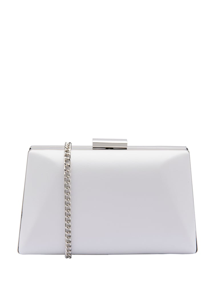 Lotus Off White Clutch Bag with Chain - Image 1 of 4 Lotus Off White Clutch Bag with Chain - Image 1 of 4