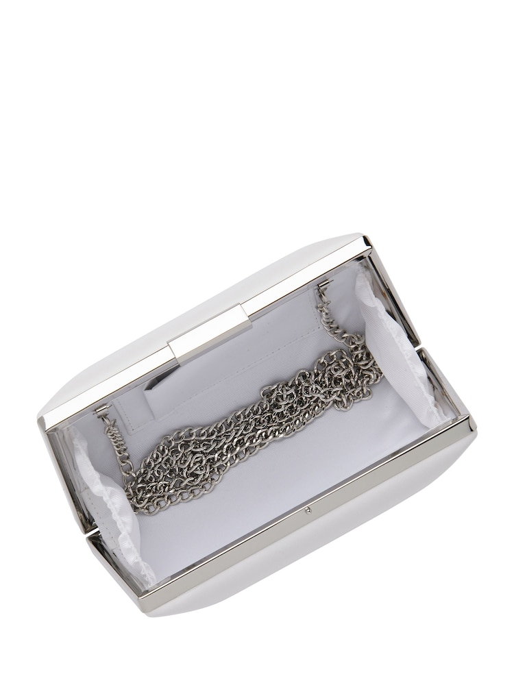 Lotus Off White Clutch Bag with Chain - Image 4 of 4 Lotus Off White Clutch Bag with Chain - Image 4 of 4
