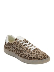 Lotus Leopard Leather Lace-Up Trainers - Image 1 of 4