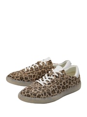 Lotus Leopard Leather Lace-Up Trainers - Image 2 of 4