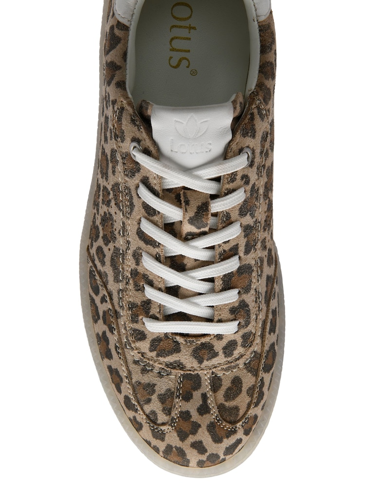 Lotus Leopard Leather Lace-Up Trainers - Image 4 of 4 Lotus Leopard Leather Lace-Up Trainers - Image 4 of 4