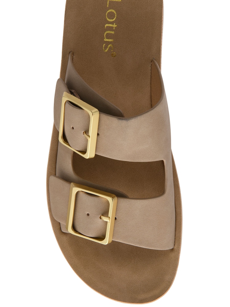 Lotus Natural Flatform Mule Sandals - Image 4 of 4 Lotus Natural Flatform Mule Sandals - Image 4 of 4