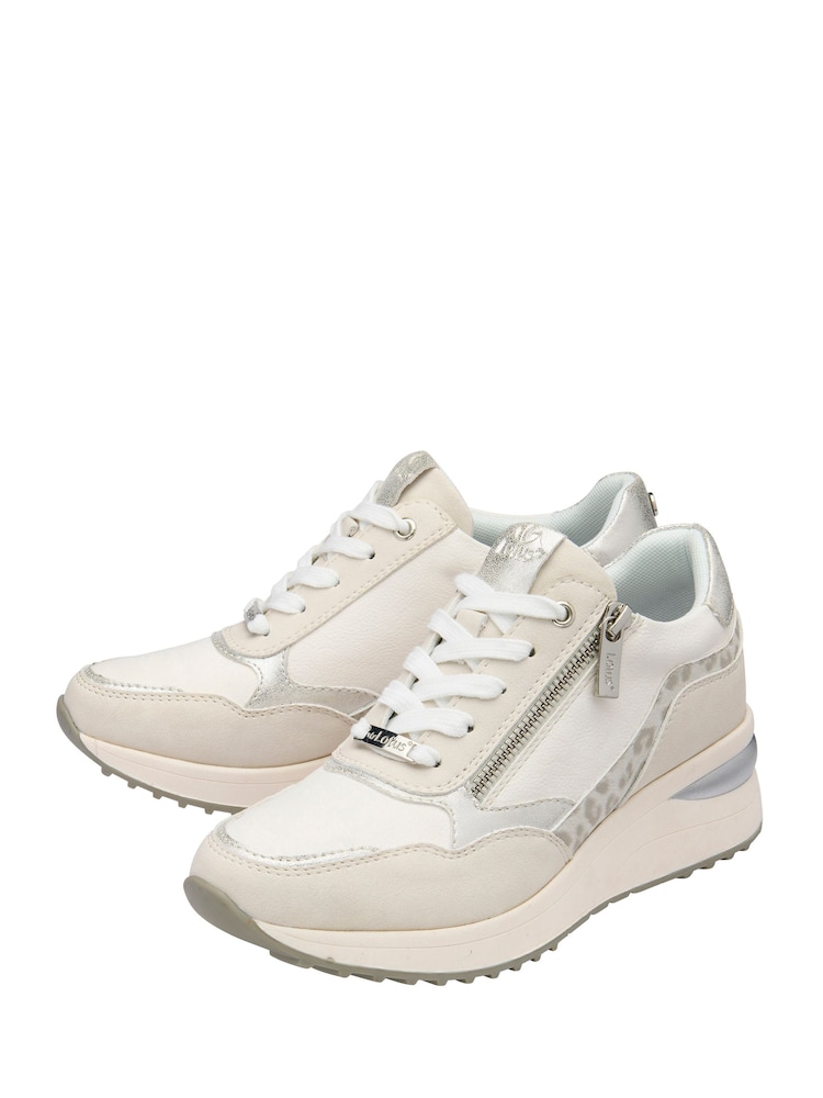 Lotus White Zip-Up Trainers - Image 2 of 4