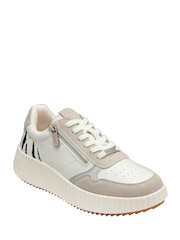 Lotus White Zip-Up Trainers - Image 1 of 4