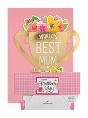 Hallmark Pink Mother's Day Card For Mum 3D Pop-Up Trophy - Image 3 of 4