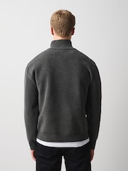 Charcoal Grey Chenille Zip Neck Jumper - Image 2 of 9