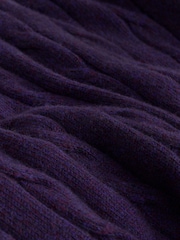 Purple Quarter Zip Cable Knit Jumper - Image 8 of 8