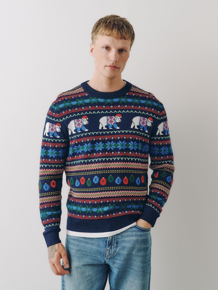 Mornarica Plavo - Polar Bear Christmas Jumper - Slika 5 od 5