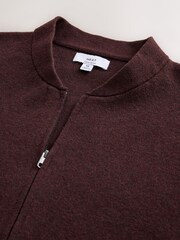 Burgundy Red N. Premium Zip Up Ultrasoft Knitted Jacket - Image 12 of 12