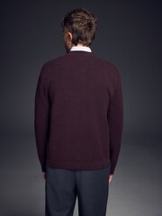 Burgundy Red N. Premium Zip Up Ultrasoft Knitted Jacket - Image 8 of 12