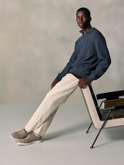 Azul - Quarter Zip Pocket Knitted Polo Shirt - Imagen 2 de 5