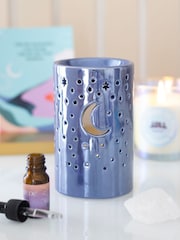 Something Different Purple Iridescent Moon Pillar Oil Burner and Wax Warmer - Image 1 of 5