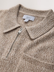 Neutro - Quarter Zip Pocket Knitted Polo Shirt - Imagen 2 de 3