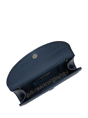 Lotus Blue Clutch Bag with Chain - Image 4 of 4