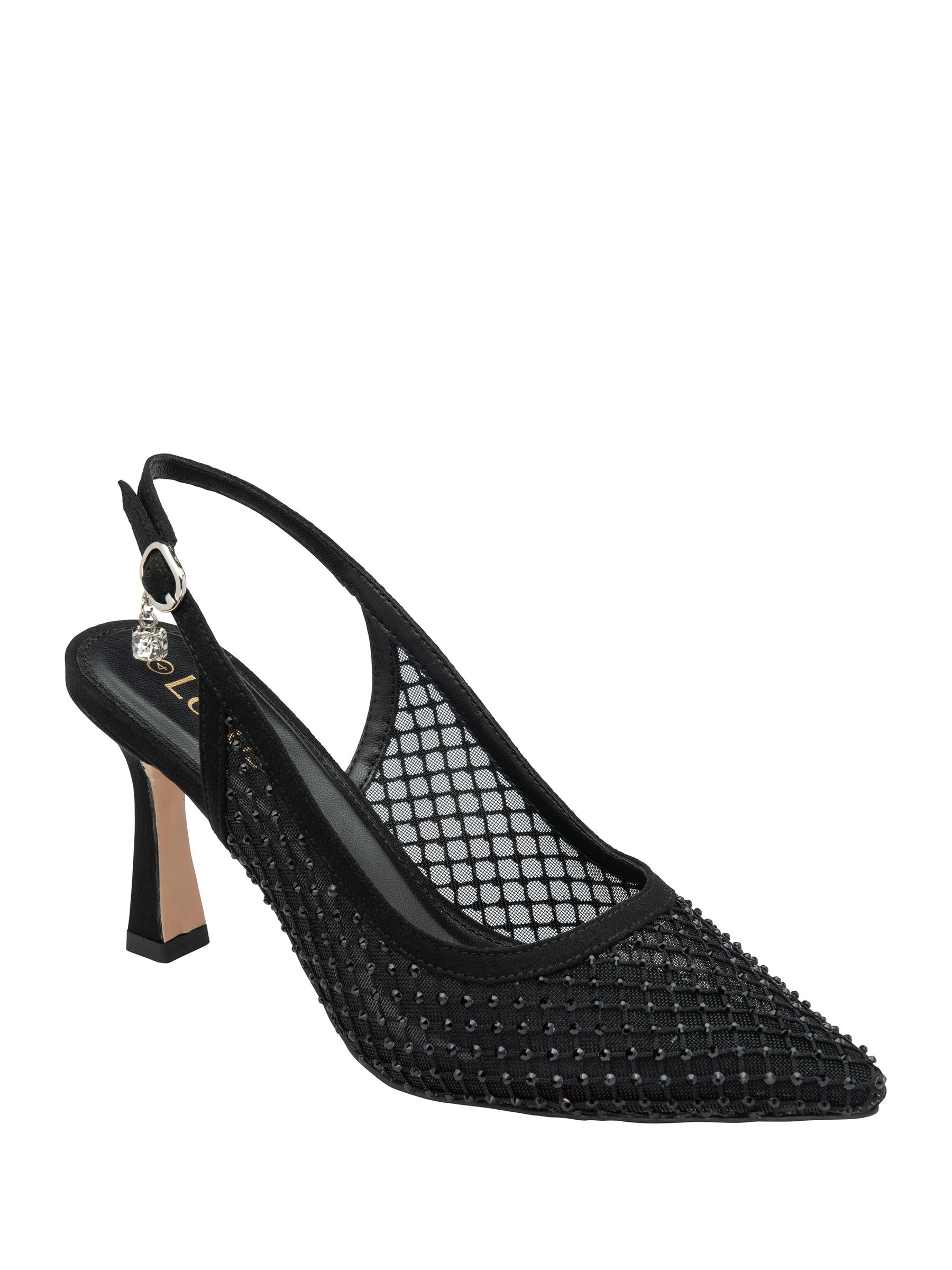 Lotus Women's Black Slingback Court Shoes - Image 1