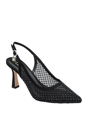 Lotus Black Slingback Court Shoes - Image 1 of 4