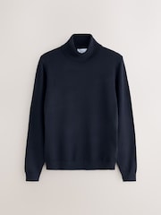 Bleumarin albastru - Pulover cu guler rulat - Imaginea 1 din 3