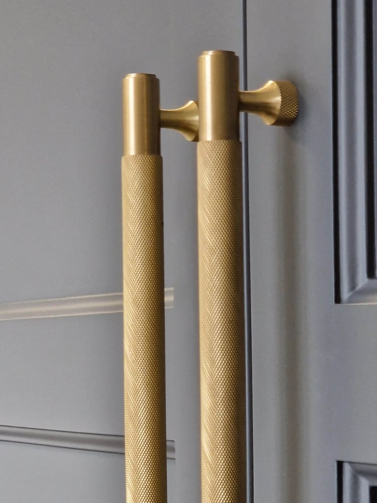 Pushka Home Gold Knurled Cabinet Bar Handle - Image 1 of 4