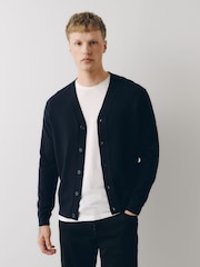 Qara - Knitted V-Neck Cardigan - 8şəkildən 1 şəkil