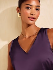 Friends Like These Grape V-Neck Vest Top - Image 1 of 5