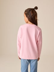 Roze - Top met Lange mouwen en hart met pailletten (3-16jaar) - Afbeelding 3 van 9
