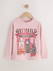 Pink Christmas House - Top de manga larga con lentejuelas (3-16 años) - Imagen 4 de 7