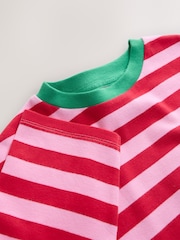 Red Stripe Christmas Cat Sequin Long Sleeve Top (3-16yrs) - Image 8 of 9