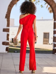 Sosandar Asymmetric Neck Jumpsuit - 5的图像3｝