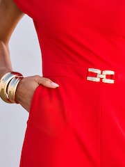 Sosandar Asymmetric Neck Jumpsuit - 5的图像5｝