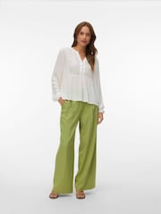 VERO MODA White Embroidered Long Sleeve Top - Image 2 of 5