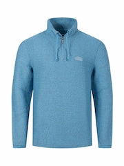 Weird Fish Blue Cruiser Quarter Zip Macaroni Sweater - Image 6 of 7