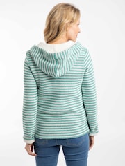 Weird Fish Green Fisher Full Zip Stripe Macaroni Hoodie - Image 3 of 7