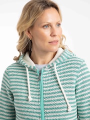 Weird Fish Green Fisher Full Zip Stripe Macaroni Hoodie - Image 4 of 7