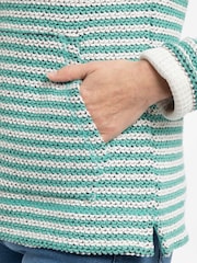 Weird Fish Green Fisher Full Zip Stripe Macaroni Hoodie - Image 5 of 7
