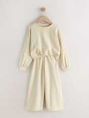 Mauve/Oatmeal Long Sleeve and Wide Leg Top & Joggers Set 2 Pack (3-16yrs) - Image 10 of 14