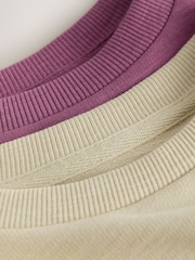 Mauve/Oatmeal Long Sleeve and Wide Leg Top & Joggers Set 2 Pack (3-16yrs) - Image 14 of 14