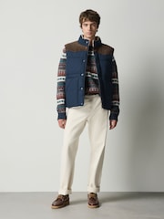 Blue Fairisle Pattern Knitted Crew Neck Jumper - Image 3 of 5