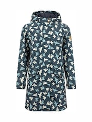 Weird Fish Blue Alinda Printed Waterproof Jacket - Image 6 of 7