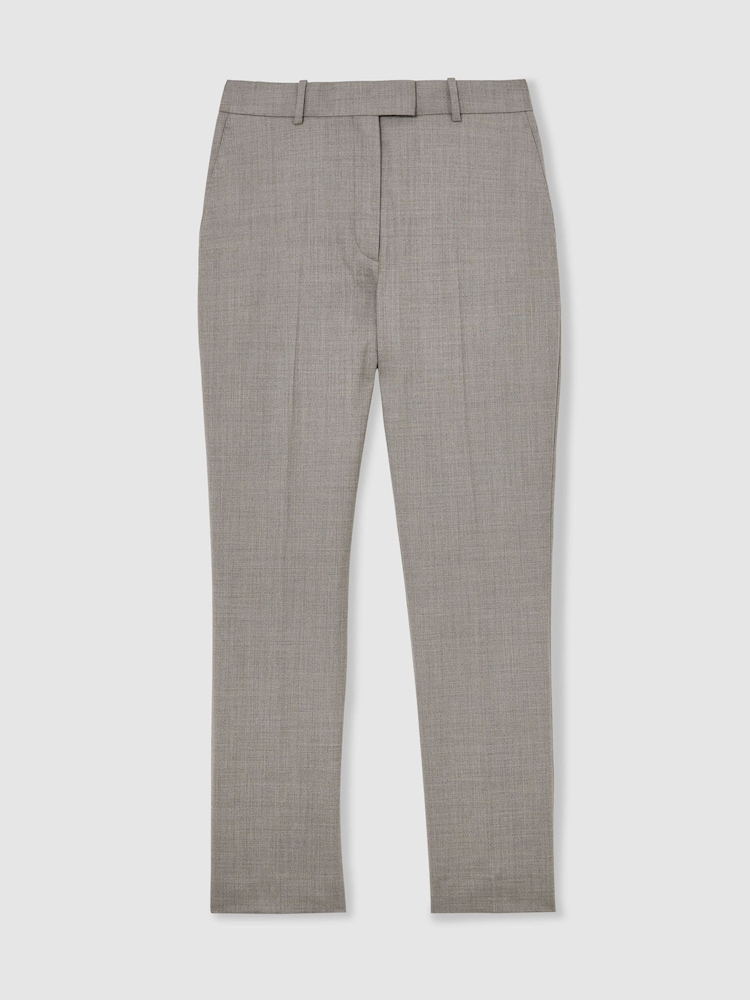 Reiss Light Grey Darcy Wool-Blend Slim-Leg Trousers - Image 2 of 7