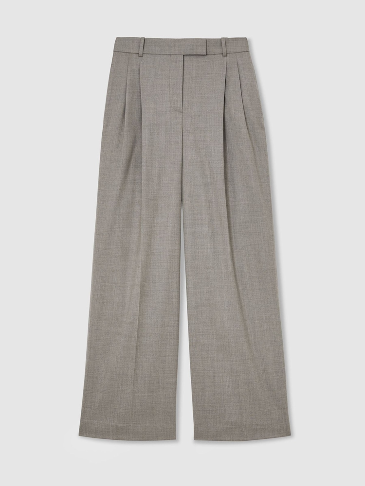 Reiss Darcy Wool-Blend Wide-Leg Pleated Trousers - 圖片 2，共 7