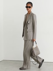Reiss Darcy Wool-Blend Wide-Leg Pleated Trousers - 圖片 3，共 7