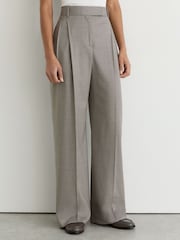 Reiss Darcy Wool-Blend Wide-Leg Pleated Trousers - 圖片 5，共 7