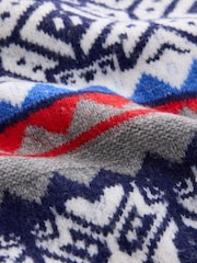 Red/Blue Fairisle Quarter Zip Christmas Jumper - Image 7 of 7