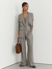 Reiss Light Grey Darcy Wool-Blend Tailored Waistcoat - Image 3 of 10