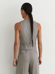 Reiss Light Grey Darcy Wool-Blend Tailored Waistcoat - Image 5 of 10