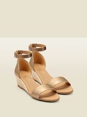 Sosandar Leather Low Heel Wedge Espadrilles - Image 2 of 2