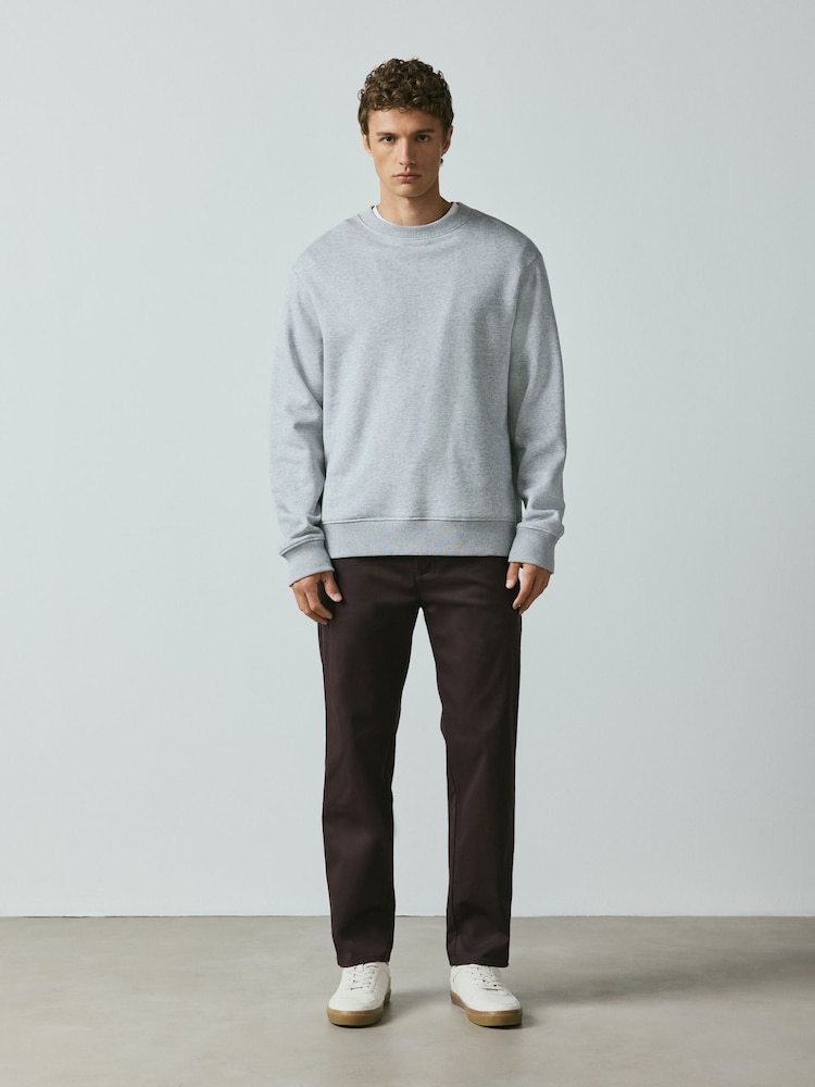 Berenjena - Ajuste recto - Pantalones chinos elásticos ricos en algodón - Imagen 1 de 6