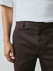 Berenjena - Ajuste recto - Pantalones chinos elásticos ricos en algodón - Imagen 5 de 6