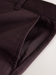Pourpre foncé - Ajustement droit - Chinos extensibles riches en coton - Image 9 de 9