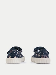 Start-Rite Navy unicorn Mary Jane Rip Tape Washable Kids Canvas Shoes - Image 4 of 6